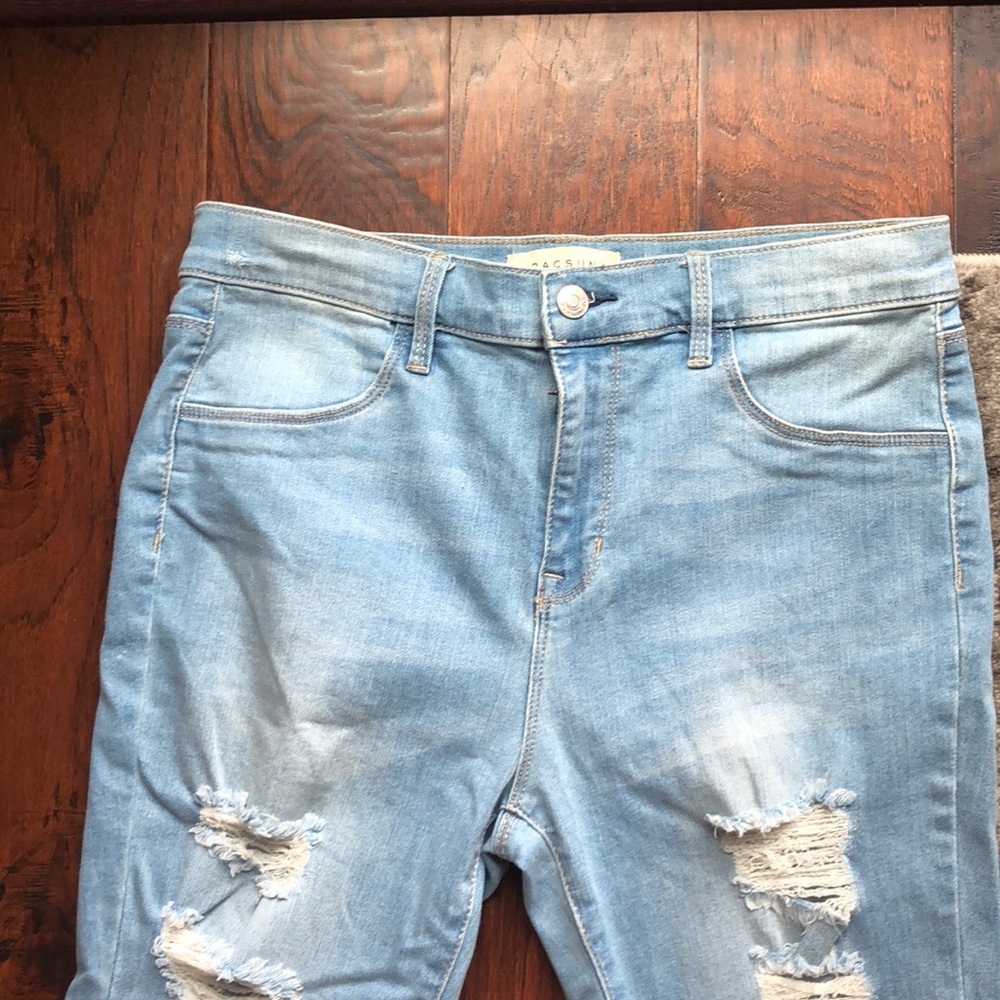like new pacsun high rise light wash jeggings jean - Picture 5 of 8